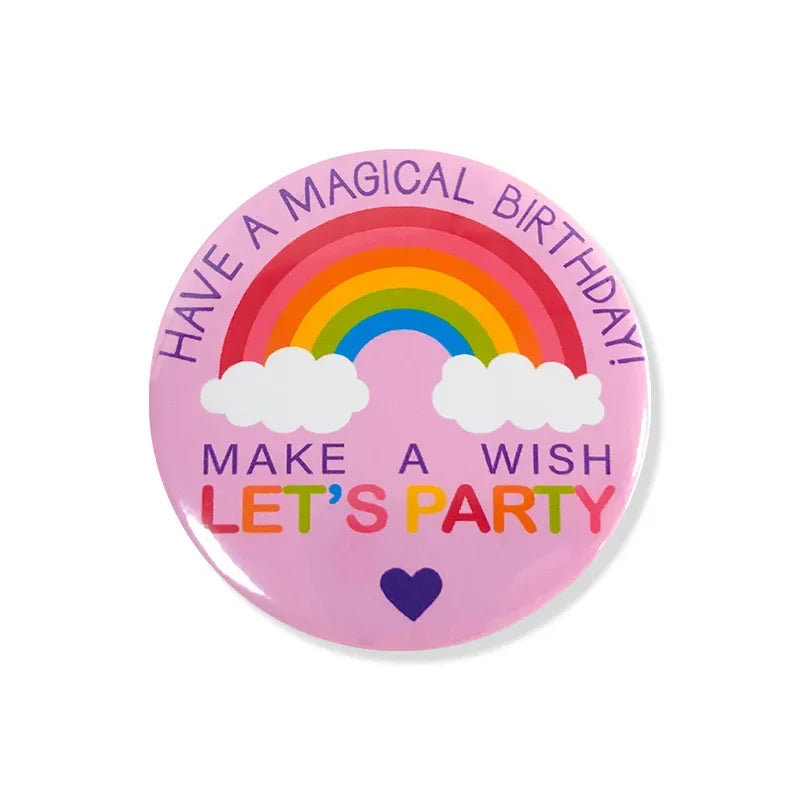 New Happy Birthday Theme Emblem Birthday Party Children's Adult Clothing Decoration Badge Birthday Party Decoration Souvenir