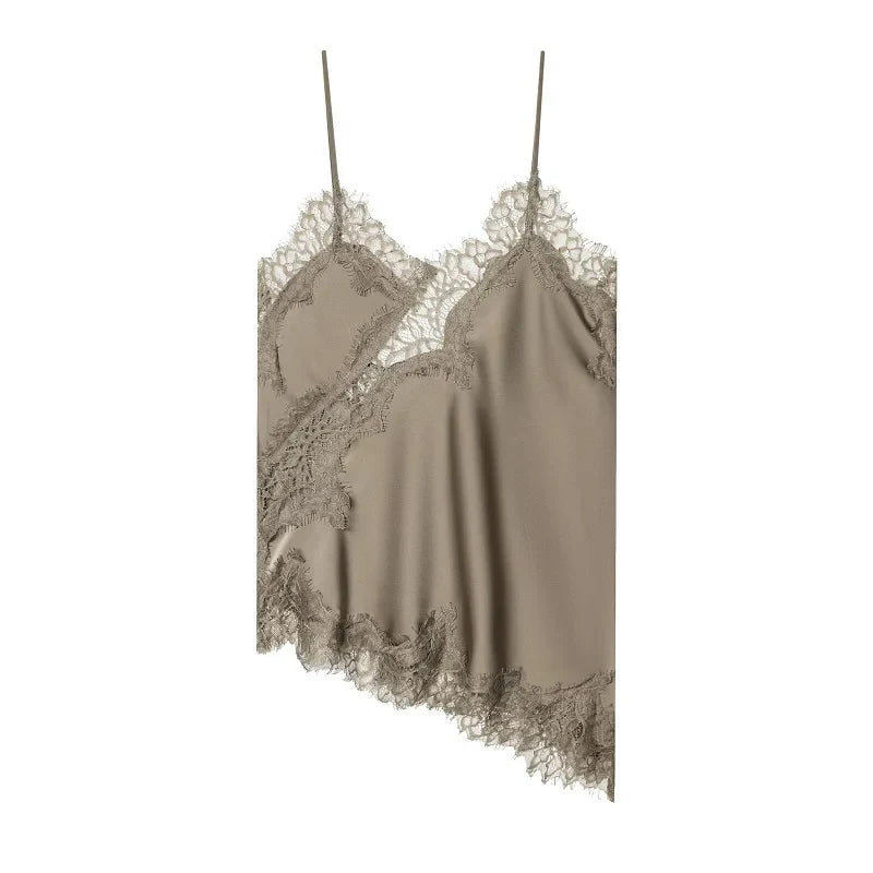 MUJER Black Lace Tops for Women Camisole Sexy Backless Tops Woman 2025 Summer Sleeveless Women's Tops Straps Beach Top Female