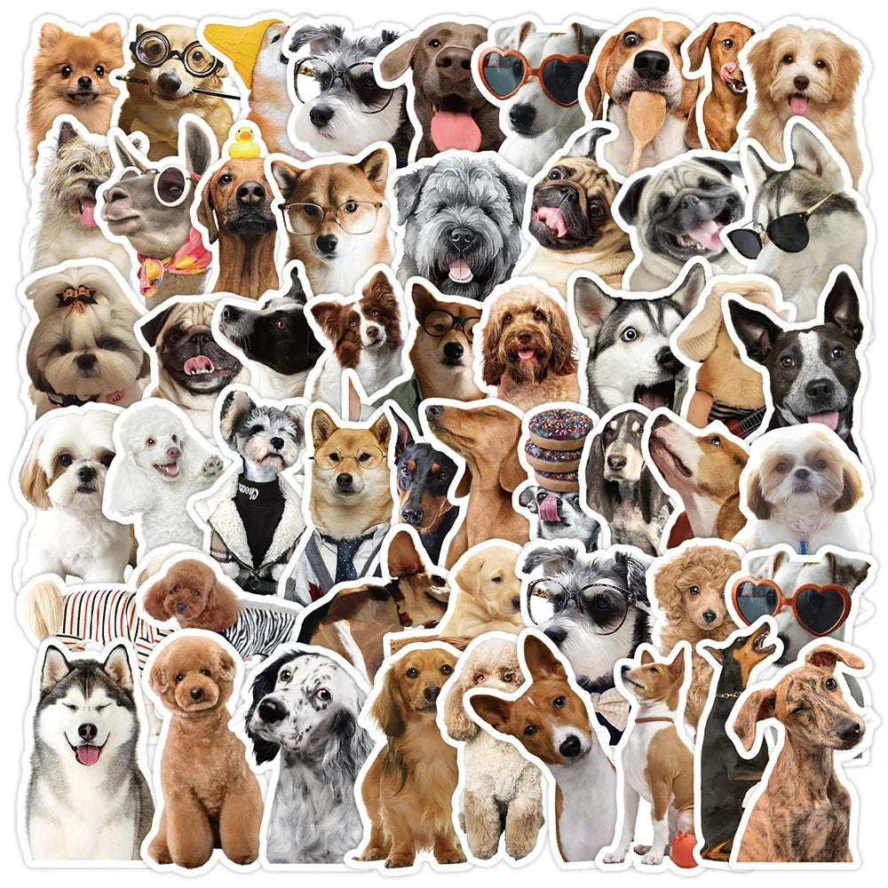 10/30/50pcs Funny Cute Pet Dog Graffiti Stickers Cartoon Decals Laptop Notebook Suitcase Phone Diary Stationery Sticker Kids Toy