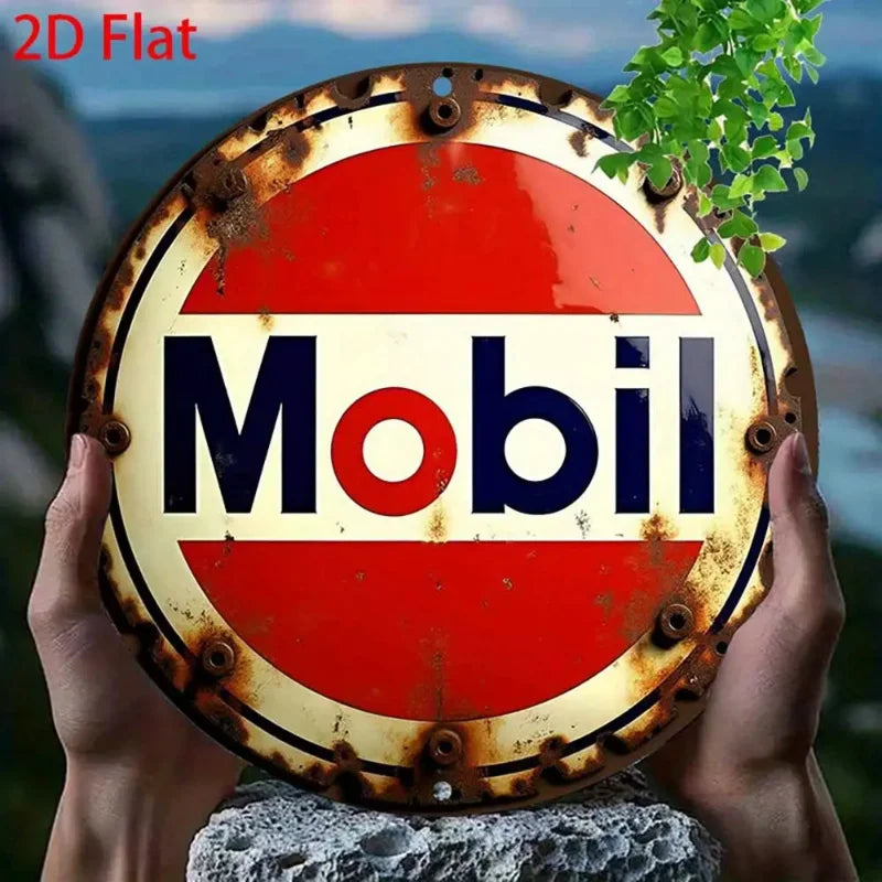 2D Flat 1pc Round - Retro Aluminum Tin Sign - Vintage 