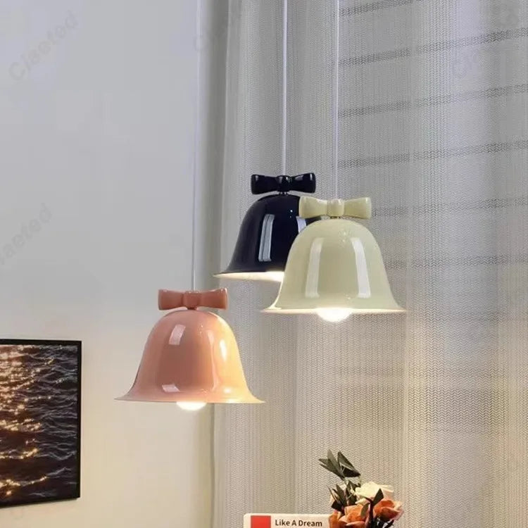 European Modern Simple LED Bell Chandelier Living Room Dining Room Bar Bedroom Bedside Decorative Lighting