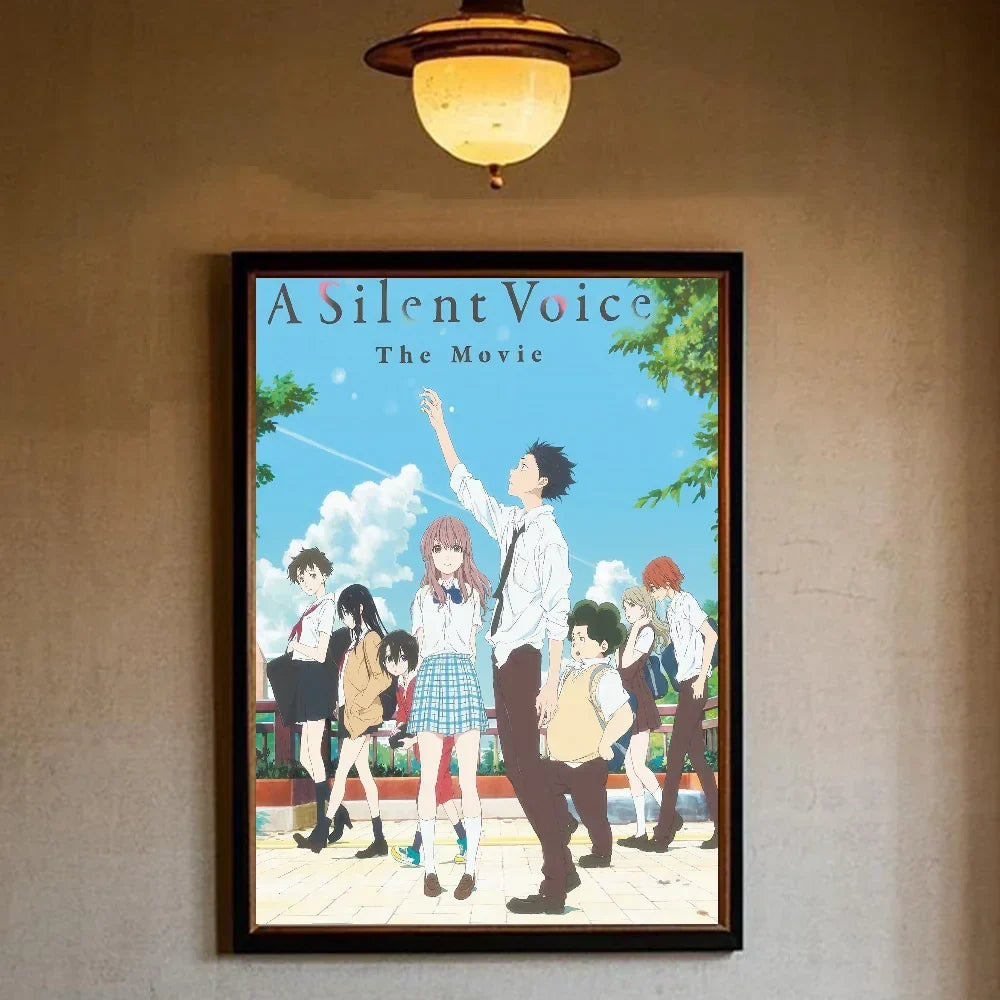 A Silent Voice Movie Poster HD art sticky wall waterproof home living room bedroom bar aesthetic decoration