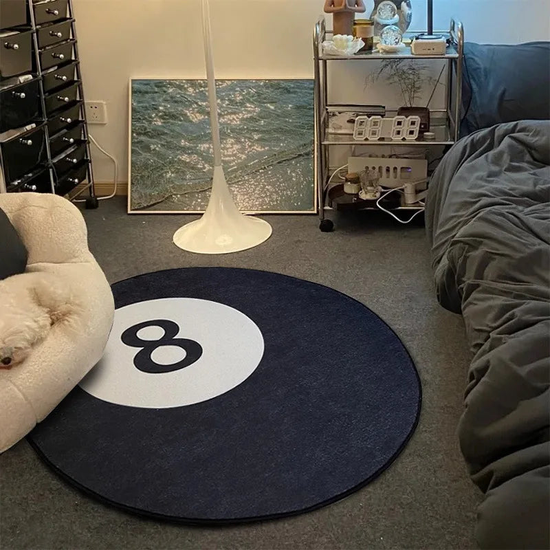 VIKAMA Record Music Cd Carpet Round Game Chair Floor Mat Room Decorated Living Room Lounge Large Area Non-Slip Carpet