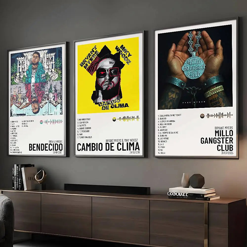 Rapper Bryant Myers Poster HD Art Sticky Wall Waterproof Home Living Room Bar Decoration