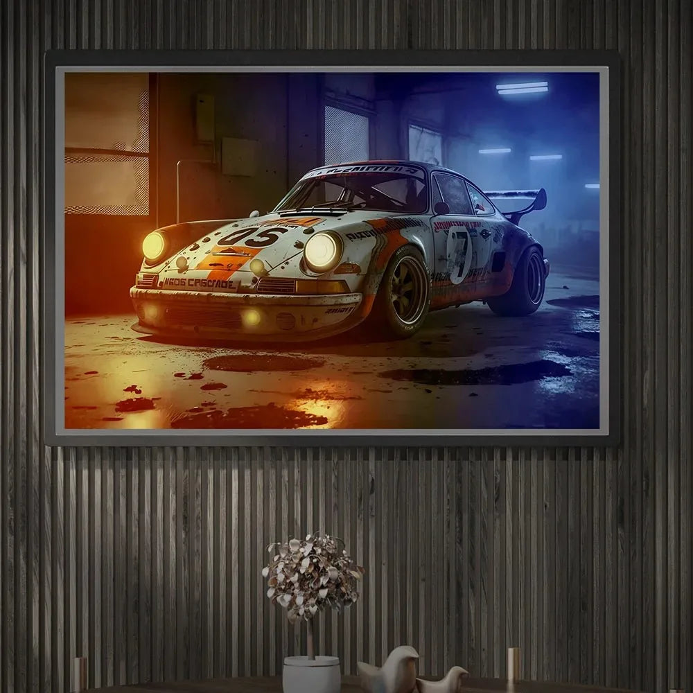 911 GT3 RS Car Generation Supercar Poster Canvsa Print Painting Home Decor Wall Art Decoration Gift For Car Lover Frameless