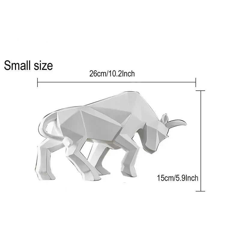 Nordic Modern Simple Resin Bull Ornaments Creative Home Decoration Crafts Indoor Study Office Cow Statue Animal Figurine