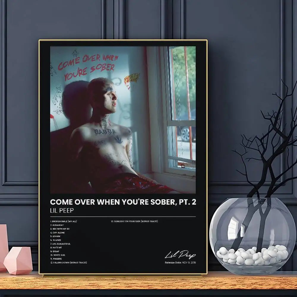 Rapper L-Lil P-Peep Poster HD Art Sticky Wall Waterproof Home Living Room Bar Decoration