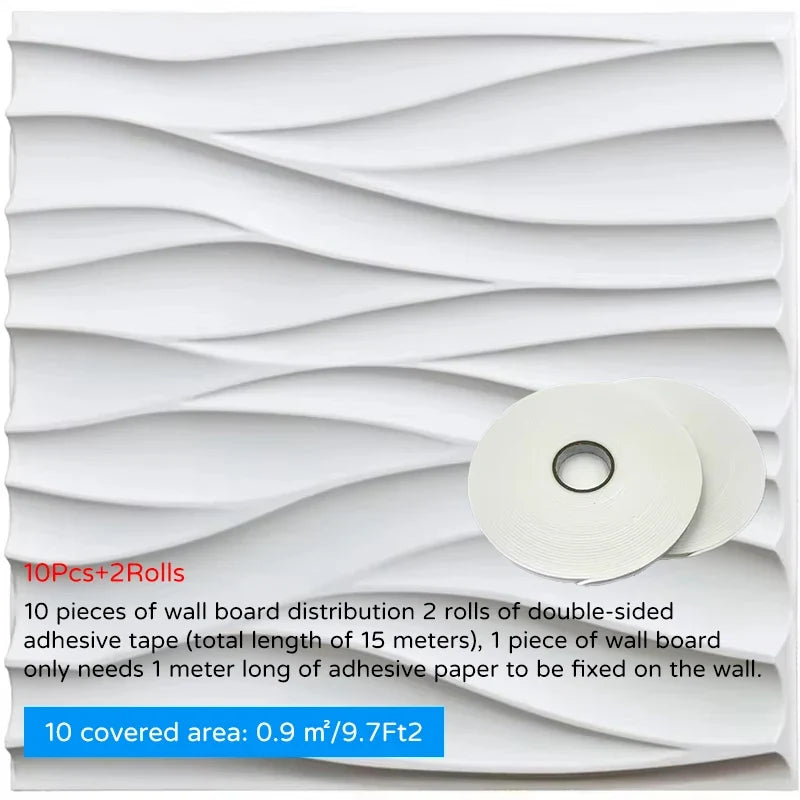 10PCS 30x30cm Wall Sticker 3D Wall Panels Indoor Wall Decoration For Living Room Bedroom Hotel Office Mural Tile-Panel-Mold