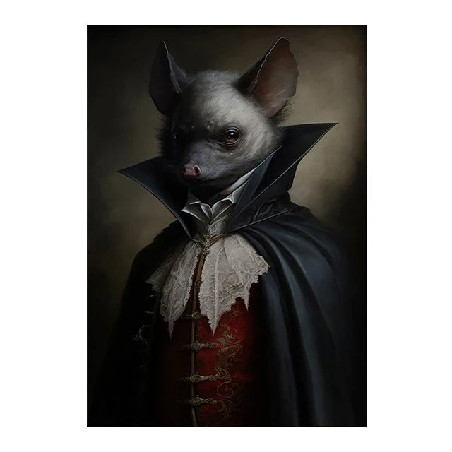 Retro Crow Witch Bat Skull Dark Academia Gothic Victorian Style Wall Art Canvas Painting Poster Print Halloween Gifts Room Decor