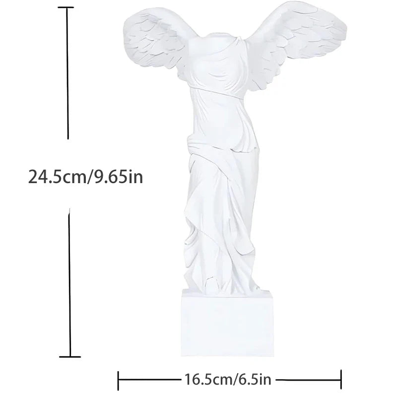 Greek Statue Resin Roman Louvre Winged Victory Goddess Figurine Angel Sculpture Home Decor Living Room Office Ornament