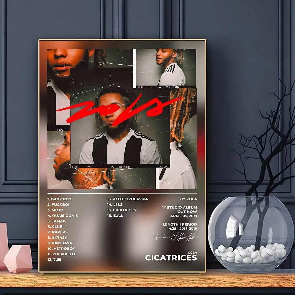 Rapper Zola Poster HD Art Sticky Wall Waterproof Home Living Room Bar Decoration