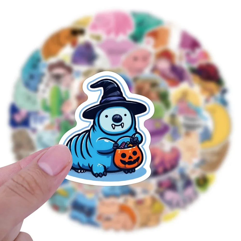 10/30/50pcs Cool Cartoon Animal Tardigrade Stickers Stationery Fridge Travel Luggage Guitar Car Classics Toy Sticker for Kids