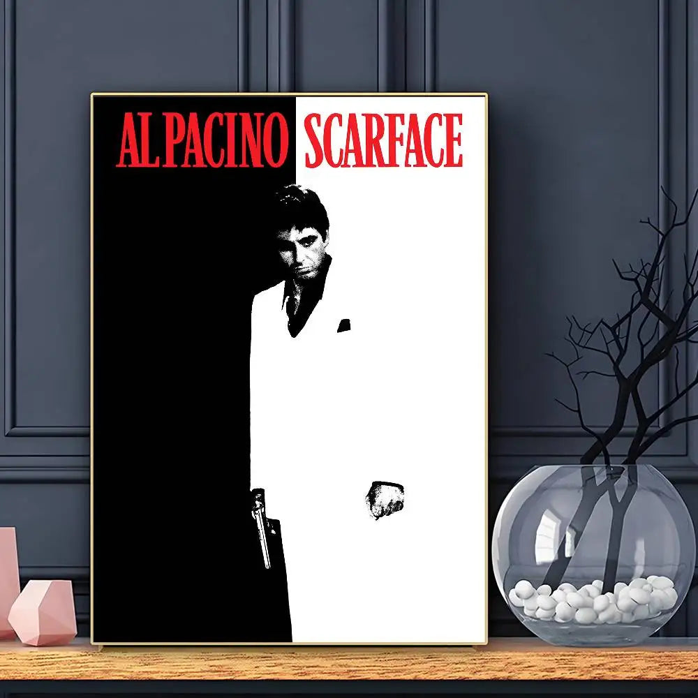 Movie S-ScarfaceS Poster HD Art Sticky Wall Waterproof Home Living Room Bar Decoration
