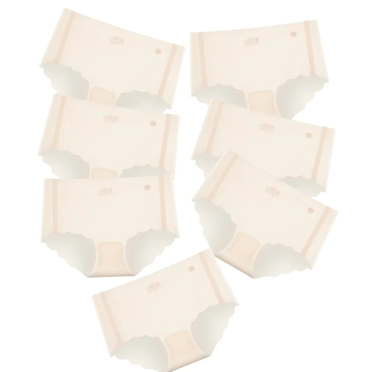 7Pcs/Set Ultra-Thin Panties Women's Sexy Lingerie Quick Drying Briefs Low Rise Underwear Summer Invisible Ice Silk Panties