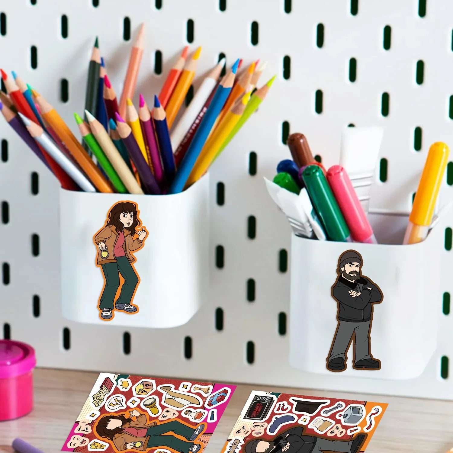 8/16/24PCS American TV Series 5 Cartoon DIY Decoration Phone Notebook Stationery Waterproof Stickers