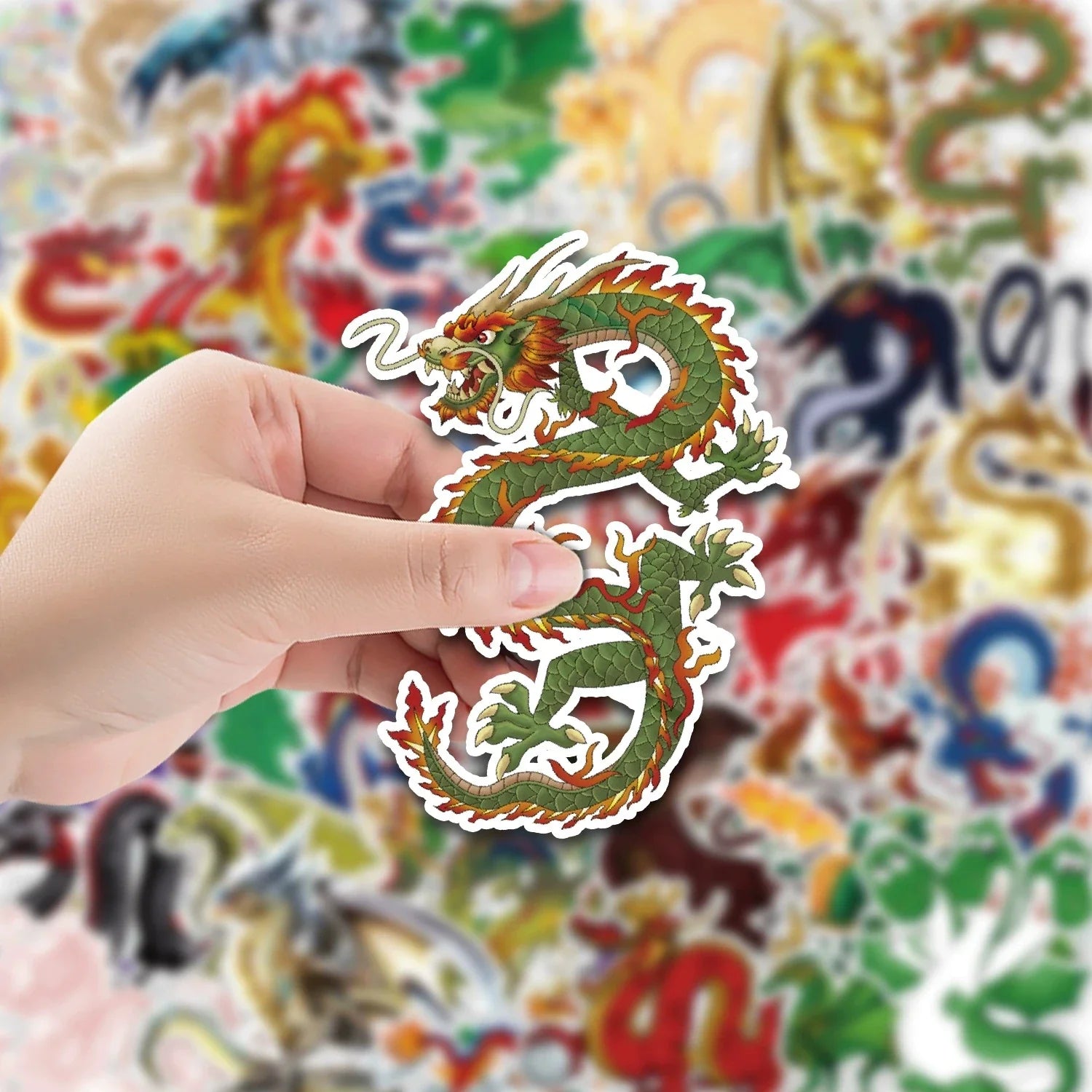 50/100PCS Cute Dragon Graffiti Stickers for Computers Decor Sticker Waterproof Rewards Stationery Notebook Stickers