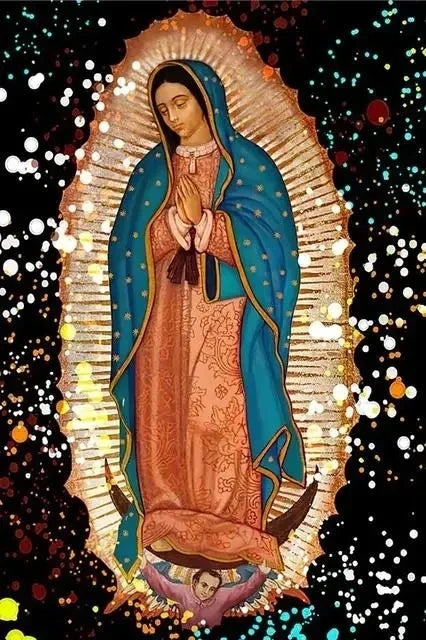 Catholic Art Lady of Guadalupe Wall Art Canvas Painting Retro Religious Decor Picture The Virgin of Guadalupe Poster Home Decor