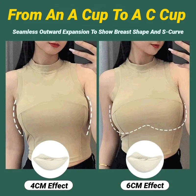 6CM Sponge Padded Bra Thick Push Up Pads Inserts Women Underwear Breast Lift Breathable Pad Lining Insert Enhancers Reusable Cup