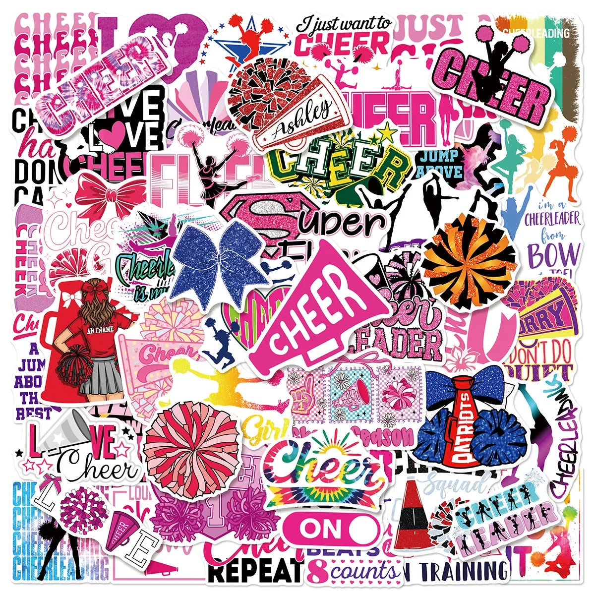 50/100PCS Cheerleading Personalized Graffiti Stickers Car Luggage Water Cups Scooter Stationery Notebook Stickers