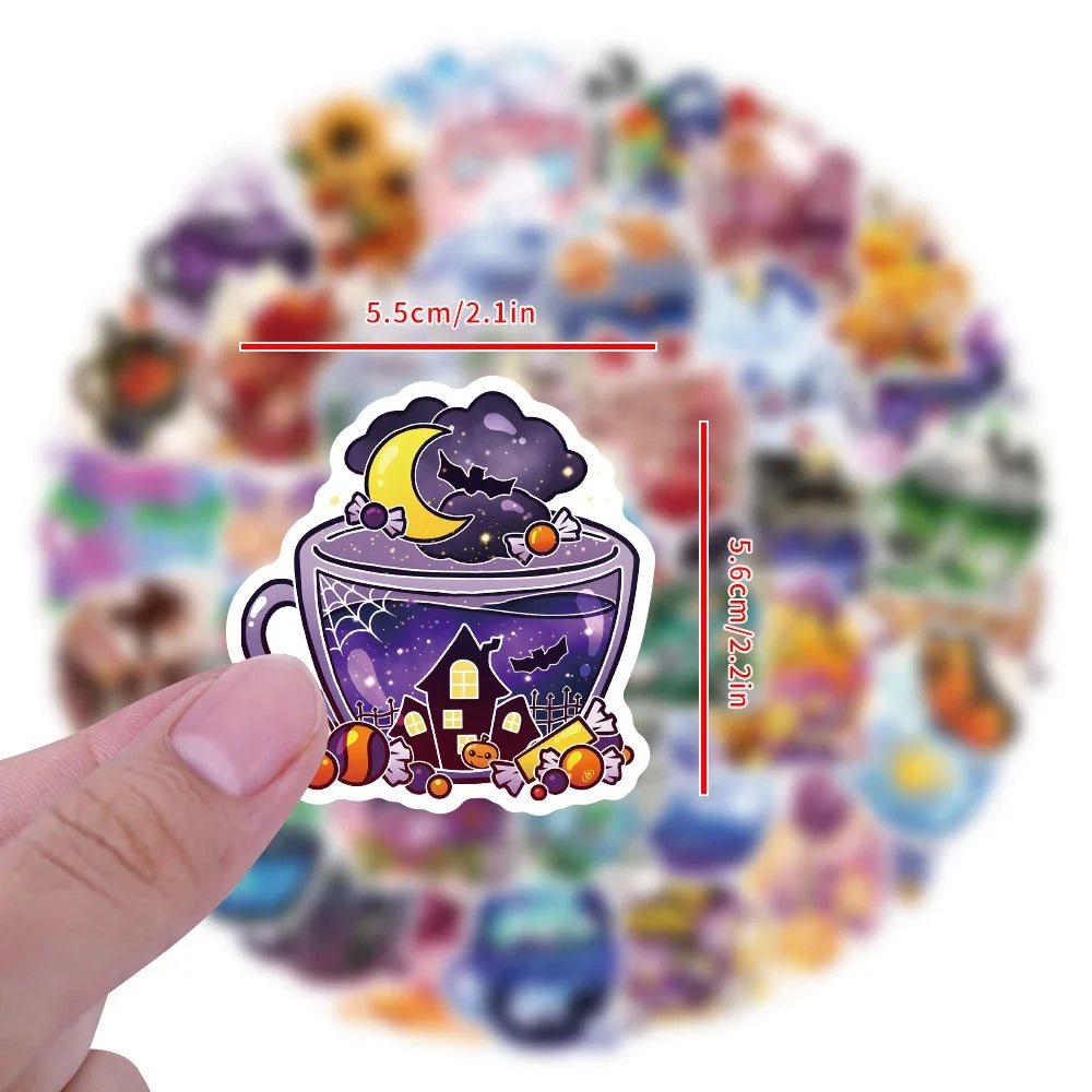 10/30/50pcs Cartoon Ins Cute Flower Graffiti Stickers Aesthetic Decals Kids Toy Scrapbook Diary Phone Laptop Waterproof Sticker