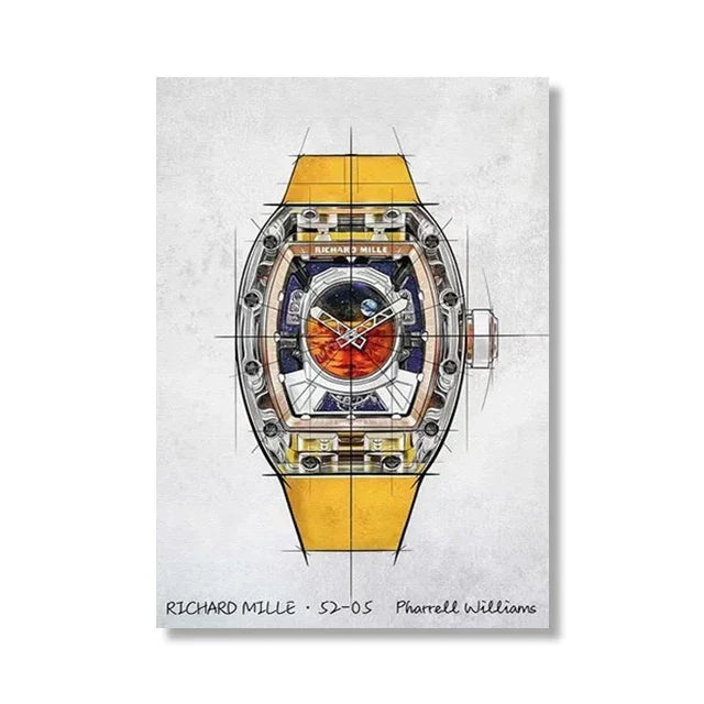 Brand Watch Line Room Living Canvas Painting Wall Art Home Decor