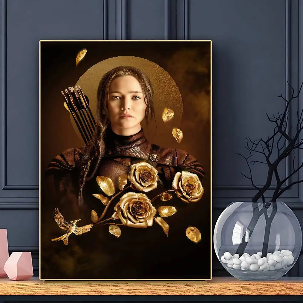 Classic Movie The Hunger Games Poster Sticky Wall Art Printing Waterproof Home Living Bed Room Bar Aesthetic Decor