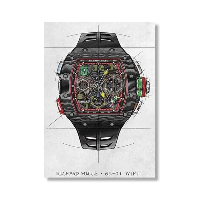 Brand Watch Line Room Living Canvas Painting Wall Art Home Decor