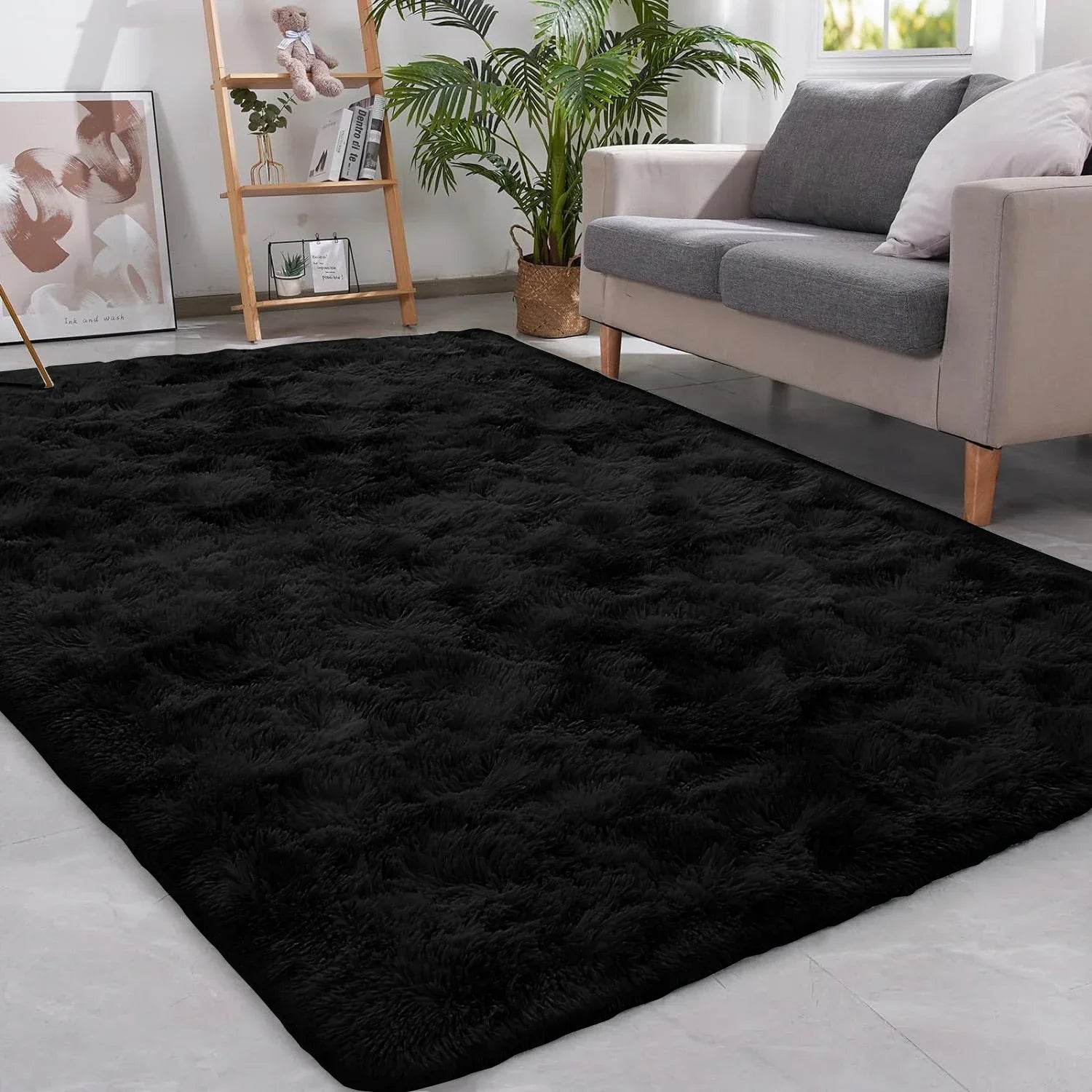 VIKAMA Living Room Area Carpet, Bedroom Children's Room Soft And Fluffy Cushion, Non-Slip Plush Floor Mat, Home Decoration