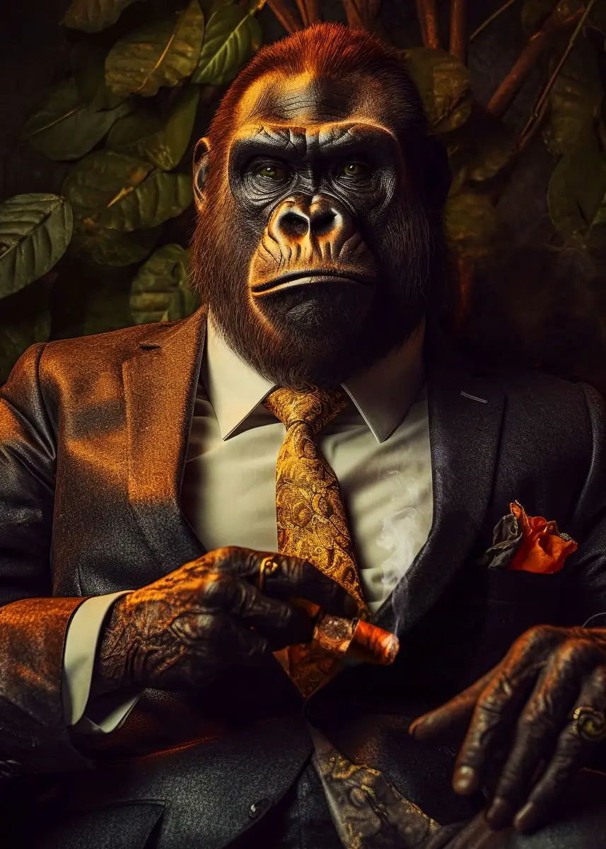 Three Swag Monkeys Canvas Art Posters and Prints Hip Hop Monkey Fashion Paintings on the Wall Art Animals Pictures Room Decor