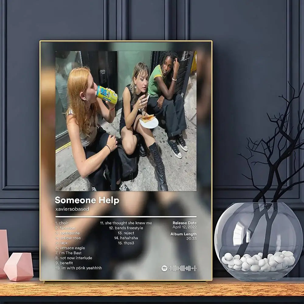 Rapper Xaviersobased Poster HD Art Sticky Wall Waterproof Home Living Room Bar Decoration