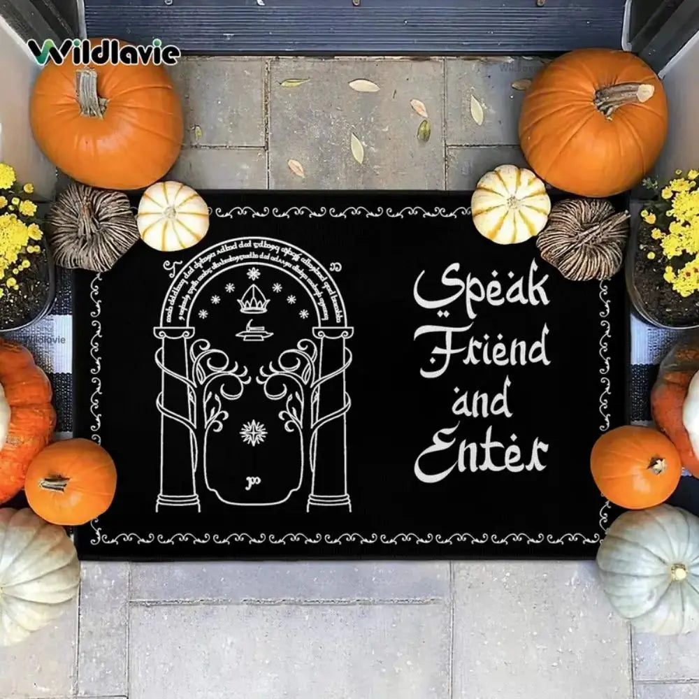 VIKAMA Lord of the Rings Themed Doormat Hobbit Archway Durable Non-Slip Entrance Mat Hallway Doormat Bathroom Rug Home Decor