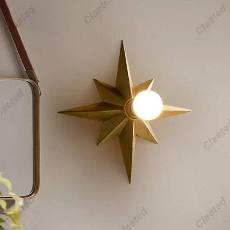 Creative Star Wall Lamp LED Wall Lamp for Luxury Living Room Bedroom Bedside Hotels Background Home Decorative Wall Sconce