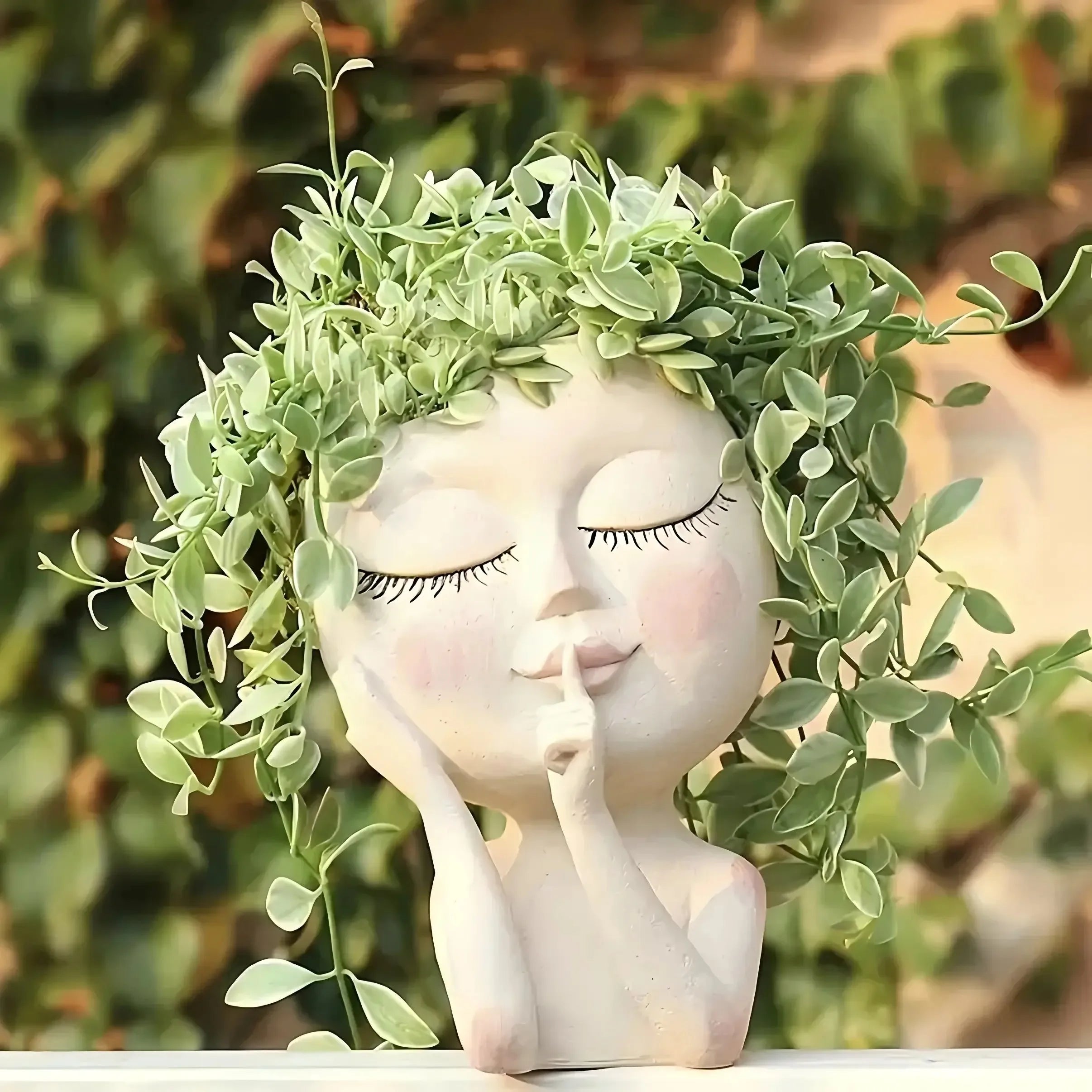 1 Piece Girl Face Vase, Creative Home Decoration, Balcony Living Room Decorative Ornaments, Christmas Gift, Thanksgiving Gift