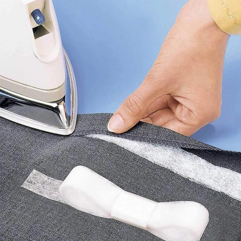 65Yard Fabric Fusing Tape Adhesive Iron on Hem Tape Double-side Interlining For Pants Curtains Clothes Pillow Case DIY Sewing