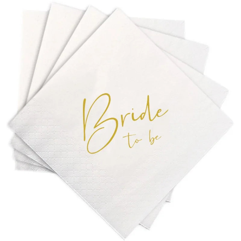 50PCS Bride to be Napkin Wedding Dinner Table Atmosphere Decoration Engagement Party Decoration Wedding Napkin