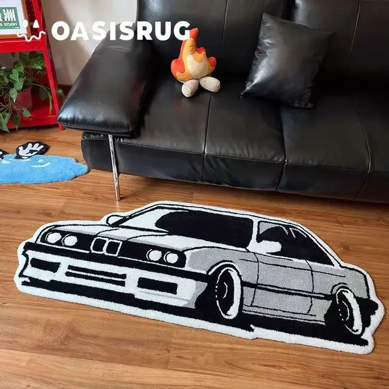 VIKAMA Trendy Car Carpet Comfortable And Soft Home Decoration Personality Creative Footrest Gaming Room Bedside Blanket