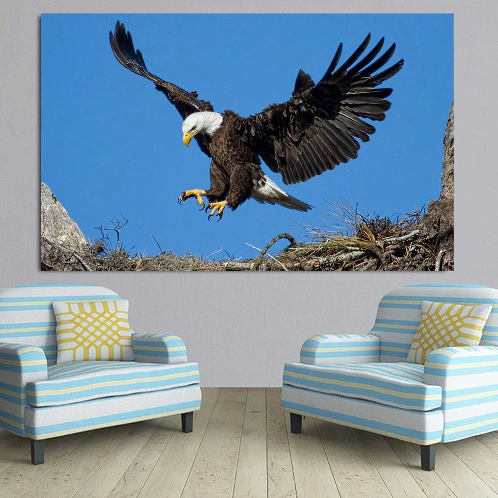 Modern Simple Wall Art Animal Eagle Roc Spreading Wings HD Canvas Print Poster Home Living Room Bedroom Decorative Painting