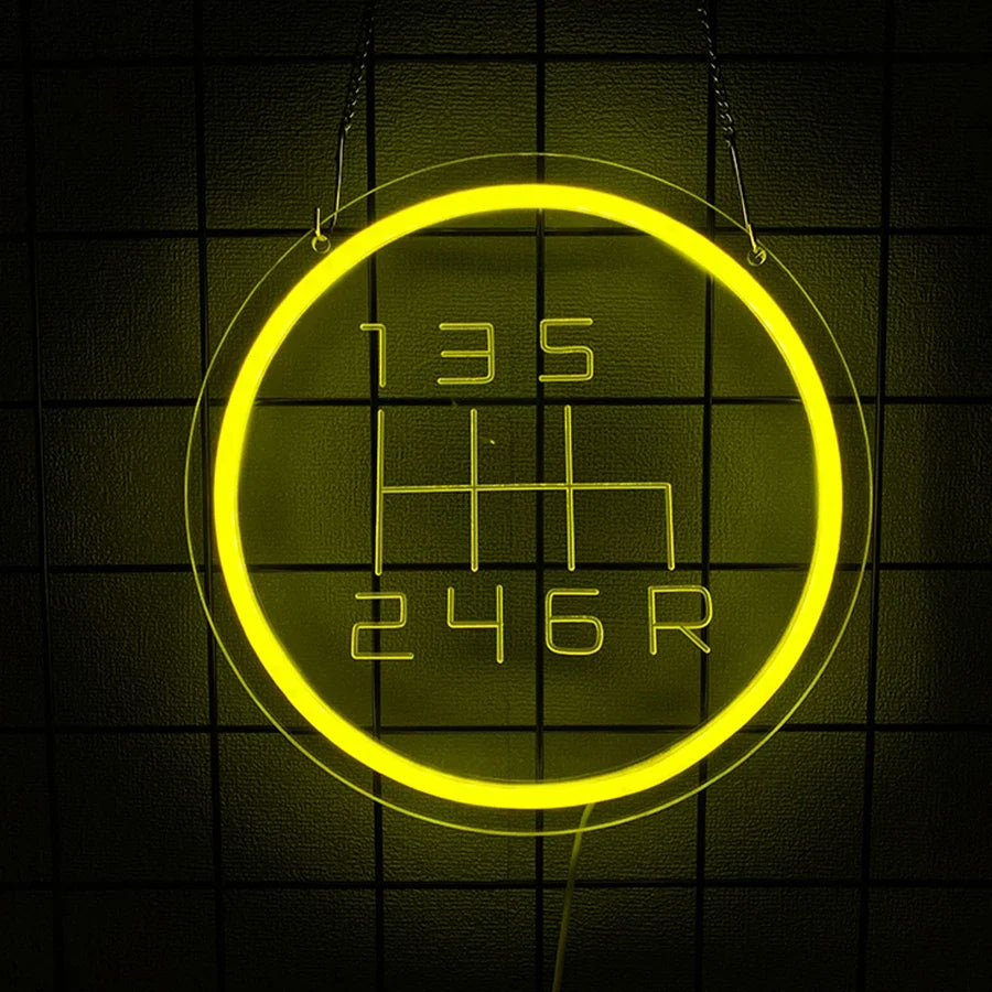 Garage Led Neon Sign, 3D Carved Gear Icon, Usb Powered, Used For Decor Of Bars, Car Service Stations, Parts Stores And Man Caves