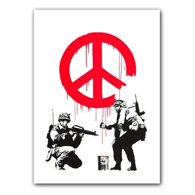 Girl and Red Balloon Banksy Art Nordic Characters Canvas Painting  Mural  Poster Living Room Bedroom Bar Home Decoration