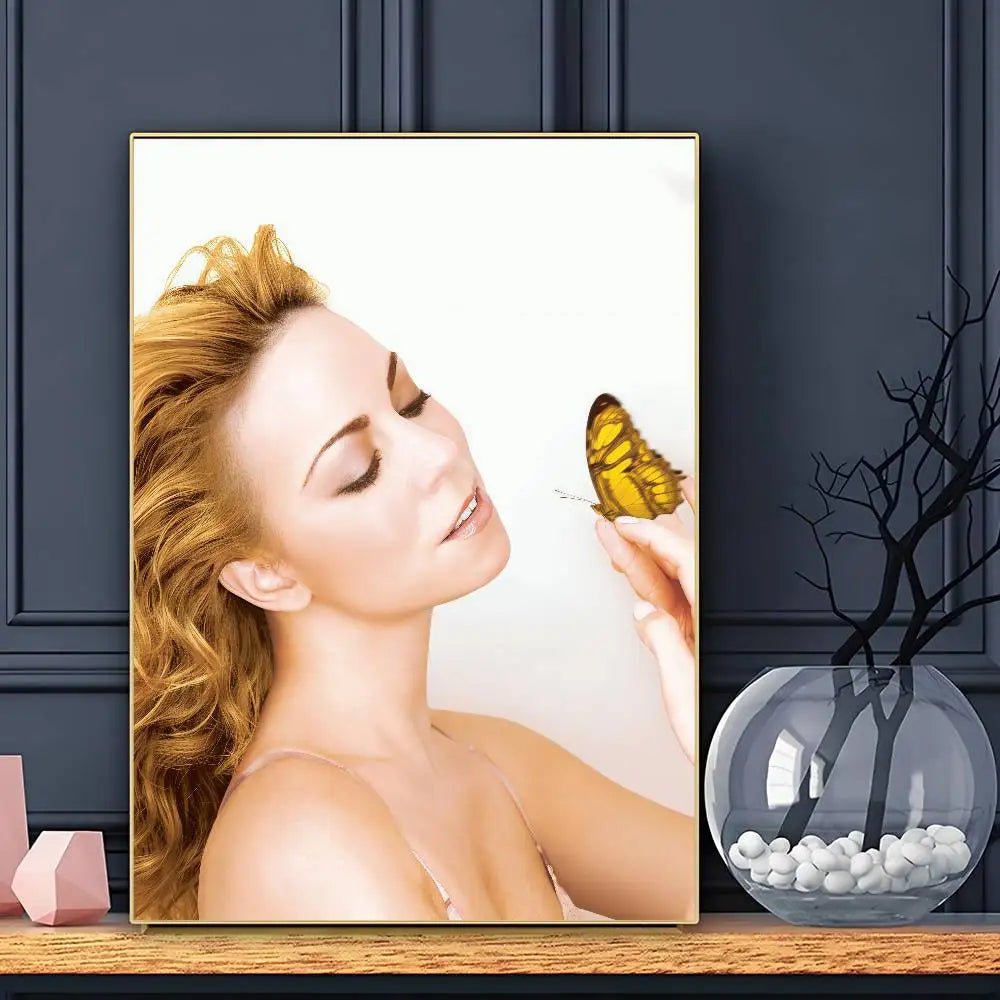 Singer Mariah Carey Poster HD Art Sticky Wall Waterproof Home Living Room Bar Decoration