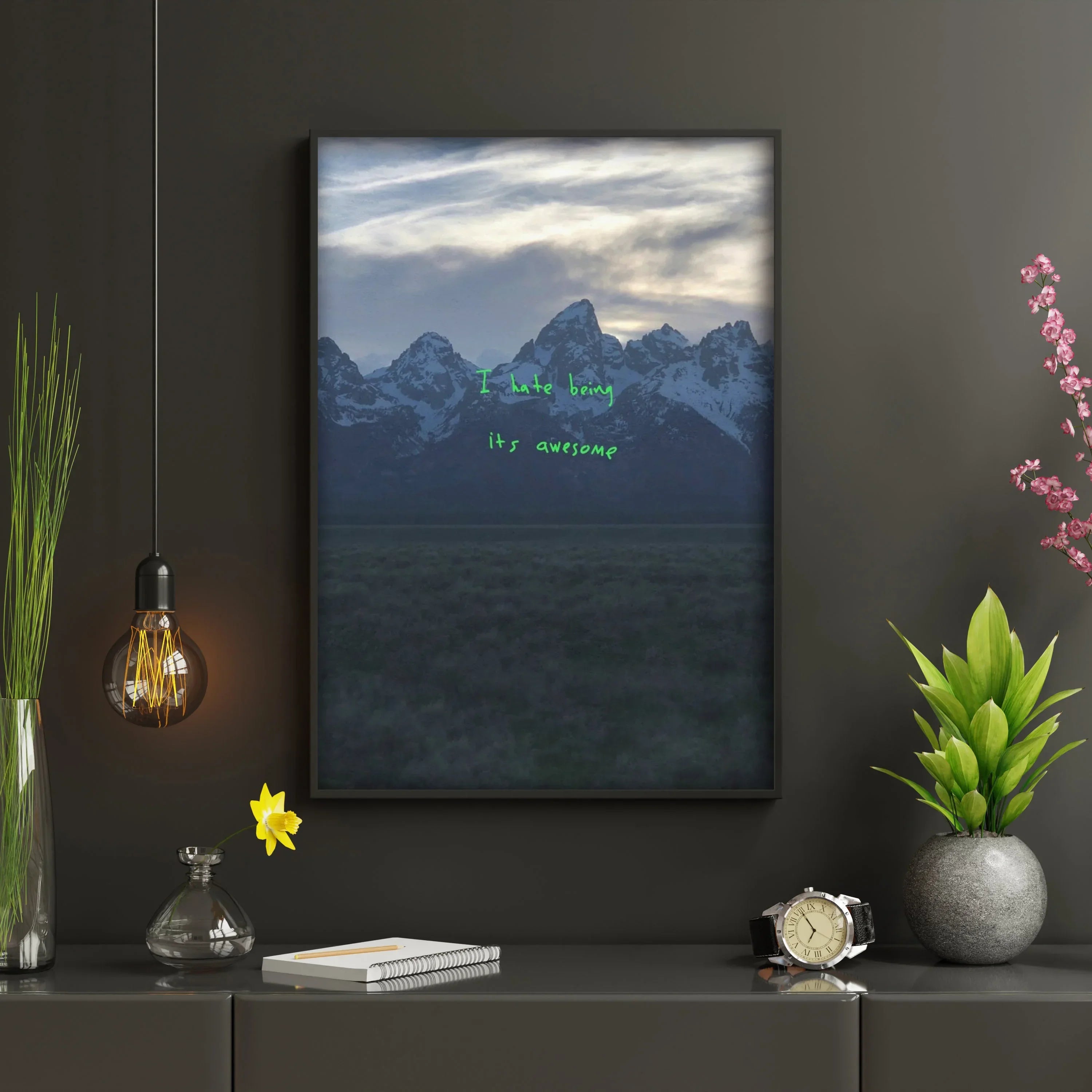 American Pop Rapper Kanye West Poster Hip Hop Singer Music Album Cover For Room Living Home Wall Art Decor Canvas Print Pictures