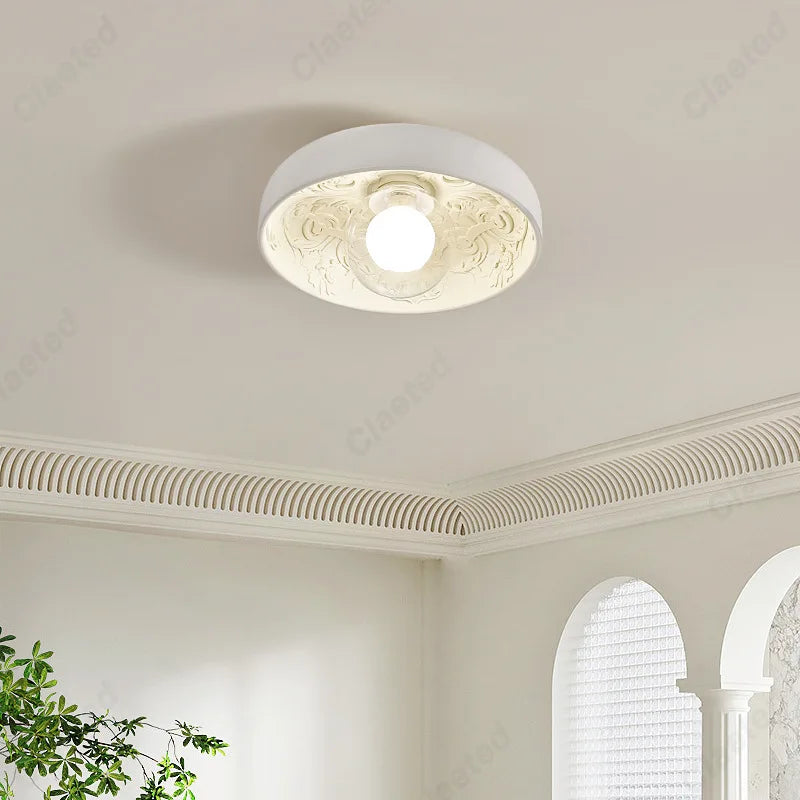 Creative Simple European LED Ceiling Lamp Cream Wind Living Room Dining Room Corridor Porch Decorative Lighting Lamps