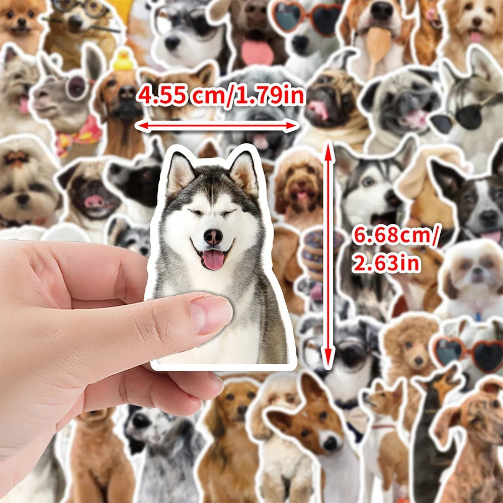 10/30/50pcs Funny Cute Pet Dog Graffiti Stickers Cartoon Decals Laptop Notebook Suitcase Phone Diary Stationery Sticker Kids Toy