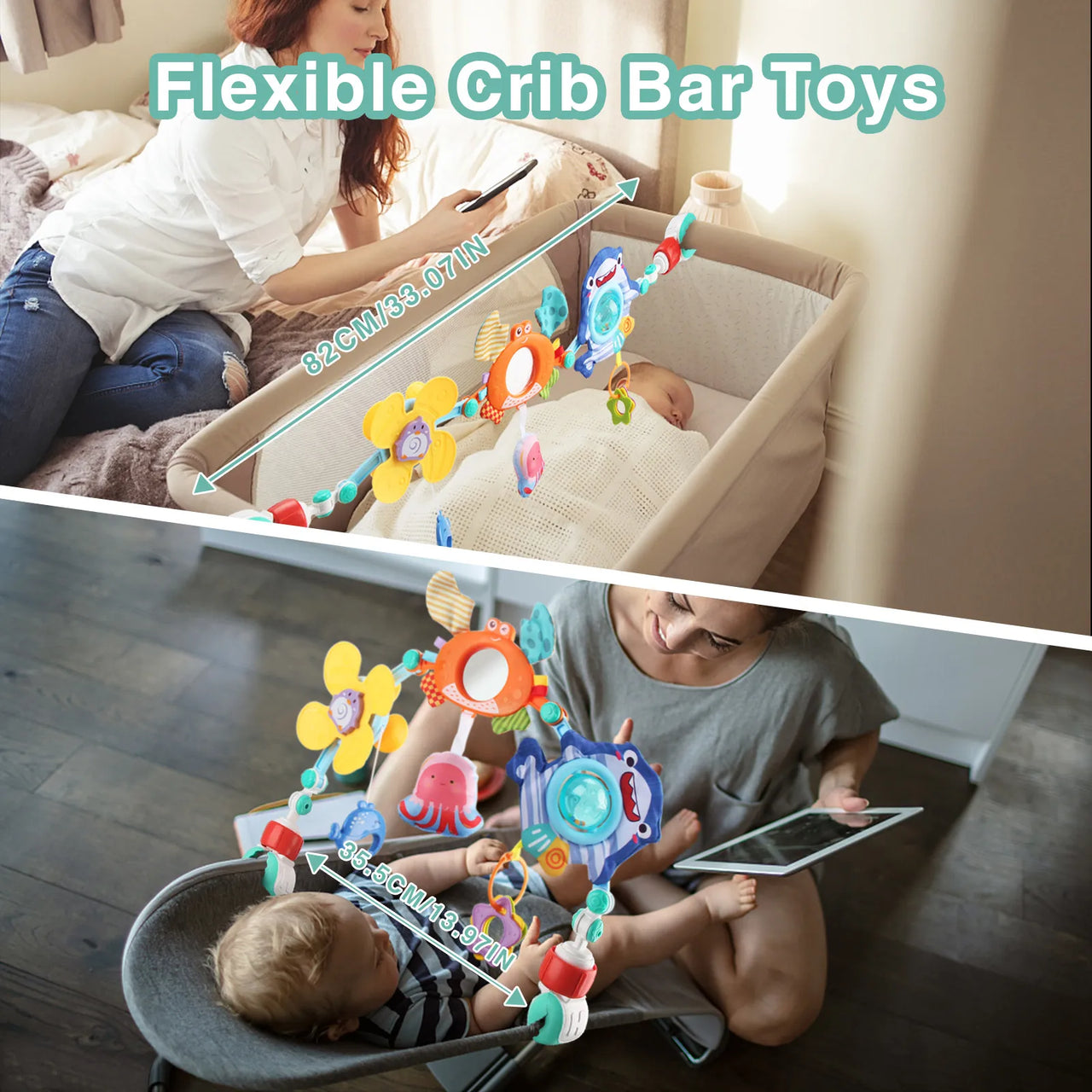 Baby Stroller Arch Toys Pram Activity Arch Toys Bouncer Toy Fine Sensory Development Motor Skills Toys  Arch Baby Car Seat Toys
