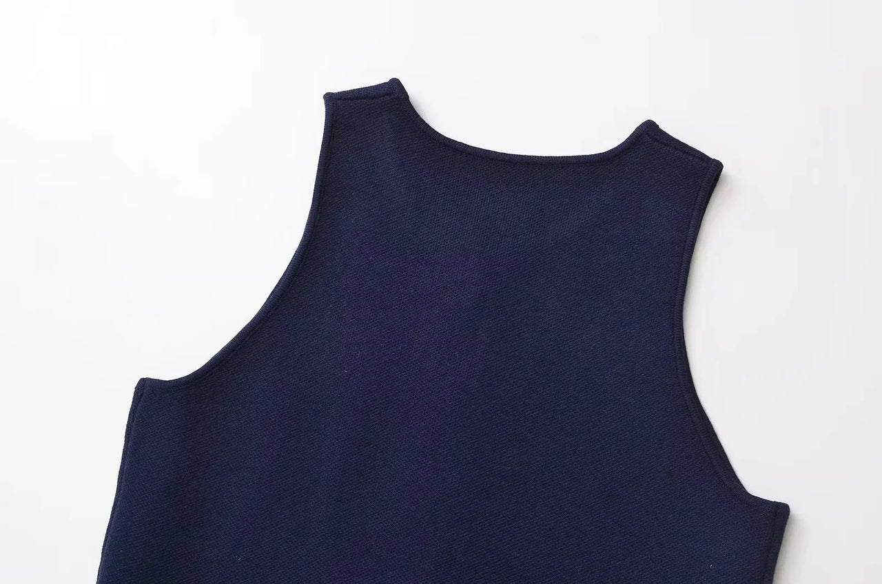 Ropa Mujer Winter 2025 New Outerwear Knit Vest Sleeveless Cropped Woman White Vest Asymmetrical Slim Sweater Vests Tops кардиган