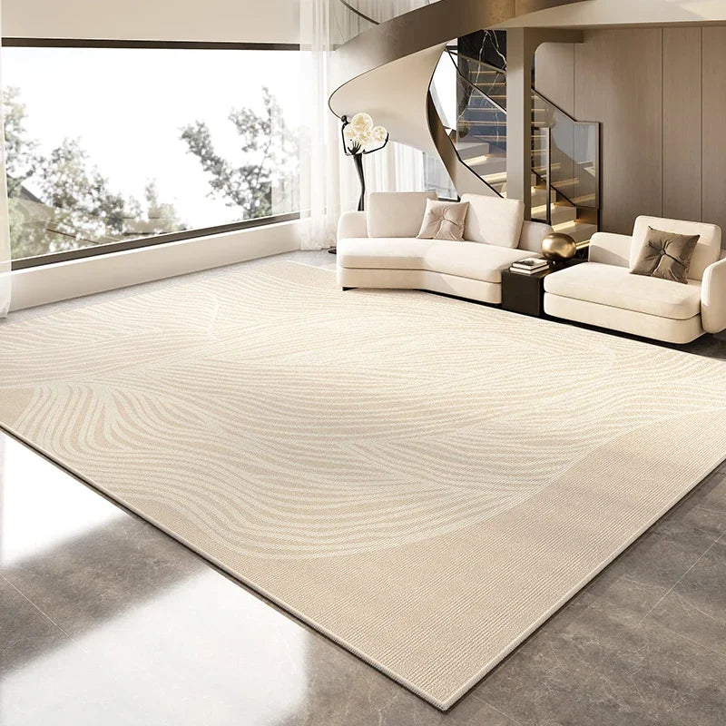 VIKAMA Minimalist Cream-Style Carpet For Large-Scale Living Room Floor Mat, Sofa, Coffee Table And Blanket For Home Decoration