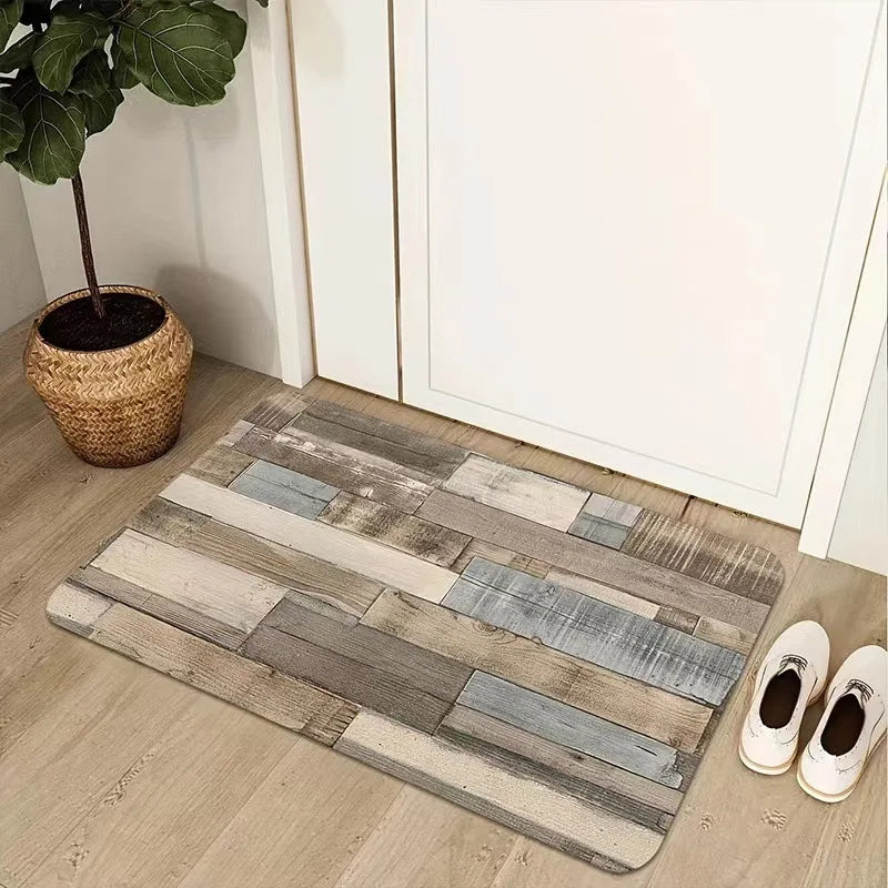 VIKAMA 1/2PCS Modern Simple Kitchen Mat Set Long Strip Absorbent Oil Absorbent Foot Mat Household Bathroom Door Mat