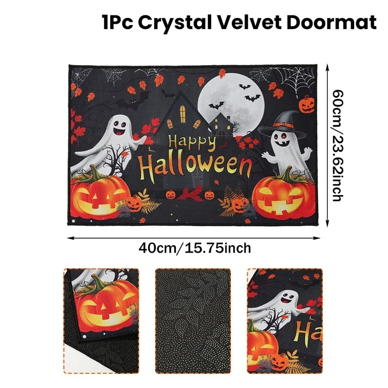 VIKAMA Halloween Doormat Durable And Easy To Clean Halloween Home Decor, Suitable For Bedrooms, Kitchens, Entrances, Etc.
