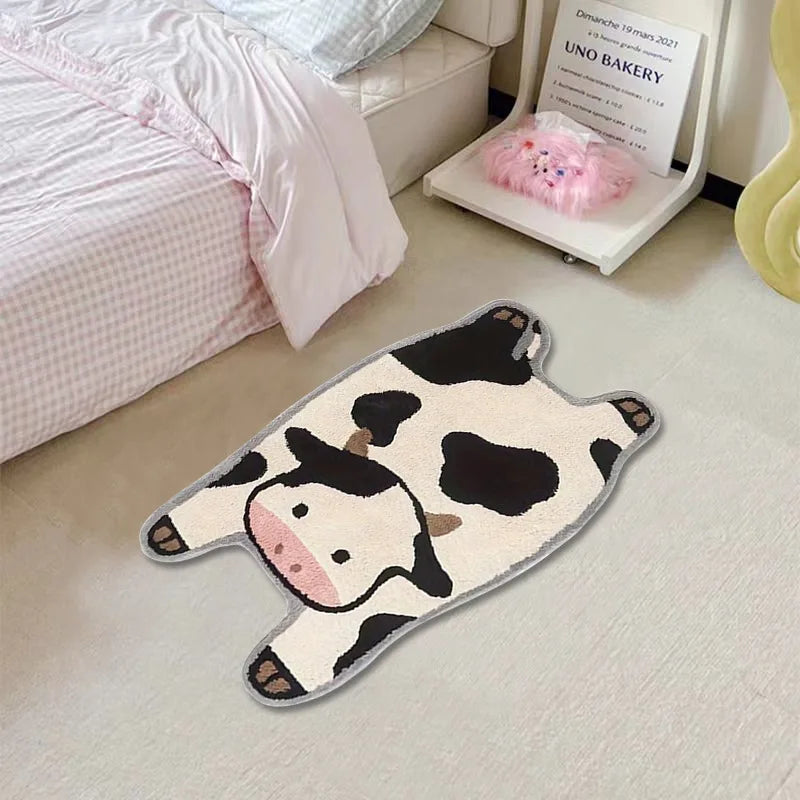 VIKAMA Cartoon Duck Carpet Bathroom Non-Slip Absorbency Foot Pad Bedroom Bed Soft  Comfortable Foot Pad Home Decoration