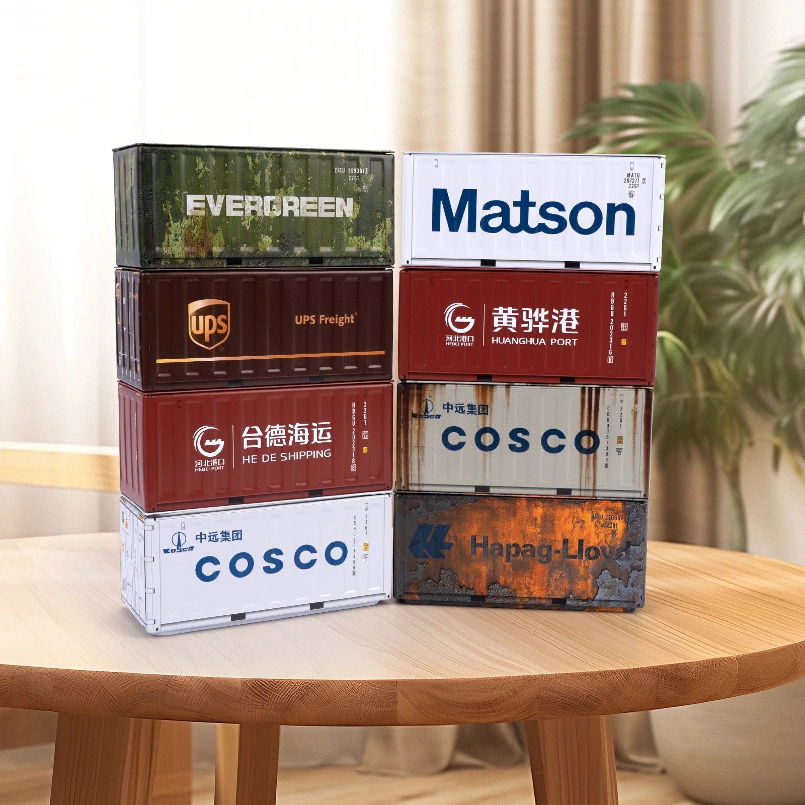 4pcs/set Mini Storage Box  Retro Industrial Style Iron Creative Decoration Collect Item Desktop Mini Container Model Gifts